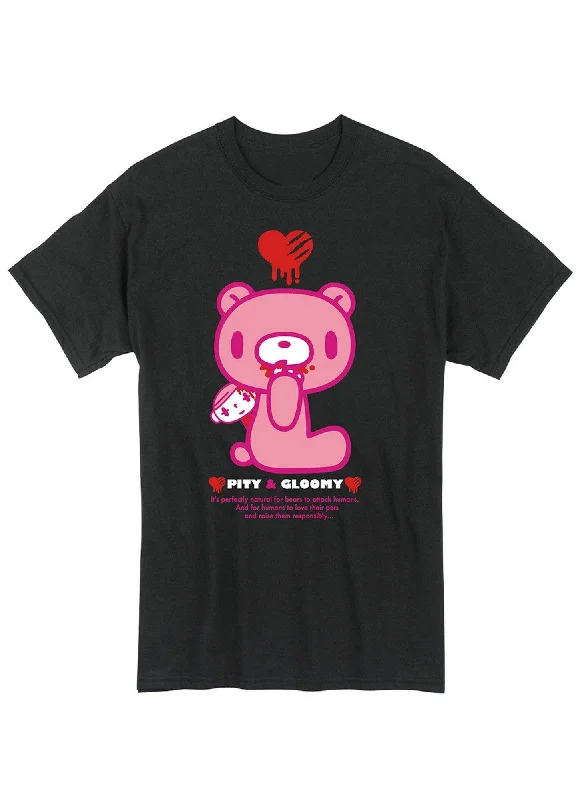 men's trendy graphic t-shirts -Gloomy Bear And Gloomy - Gloomy Bear Heart Men's T-Shirt