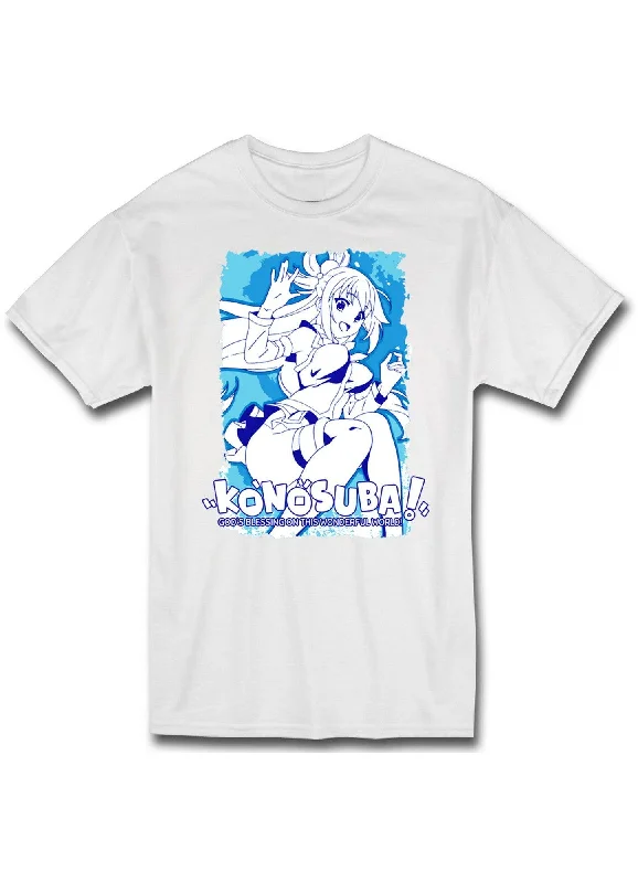 men's vintage graphic t-shirts -Konosuba - Aqua Men's T-Shirt