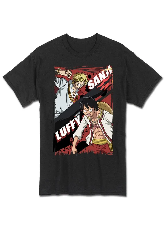 men's athletic fit t-shirts -One Piece - Vinsmoke Sanji Vs Monkey D. Luffy Men's T-Shirt