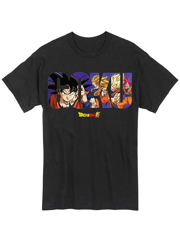 men's printed logo t-shirts -Dragon Ball Super - Son Goku Saiyan Levels Men's Shirt