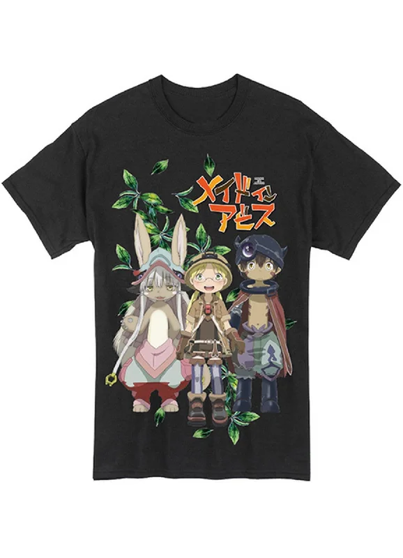 men's comfortable graphic tees -Made In Abyss - Group Men's T-Shirt