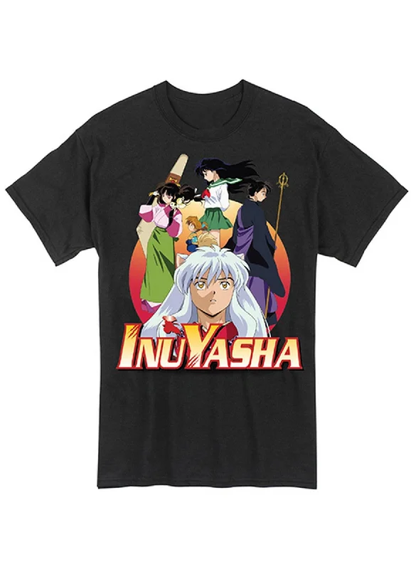 men's graphic print tees for casual wear -Inuyasha - Group Men's T-Shirt