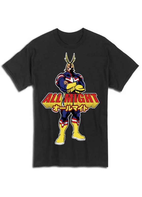 men's short-sleeve cotton t-shirts -My Hero Academia - All Might Distressed Look Men's T-Shirt