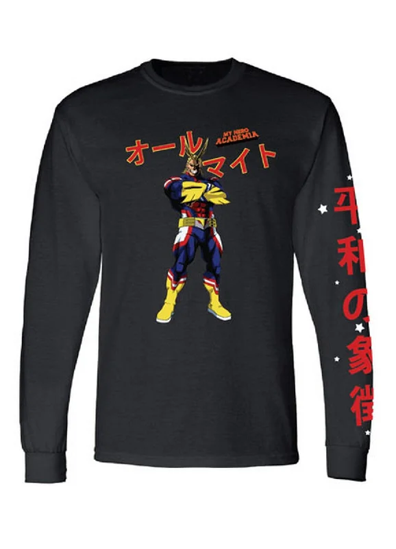 men's modern design t-shirts -My Hero Academia - All Might Men's Long Sleeve Shirt