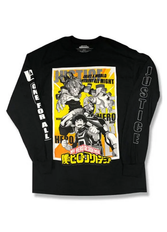 men's vintage graphic t-shirts -My Hero Academia - Group Men's Long Sleeve Shirt