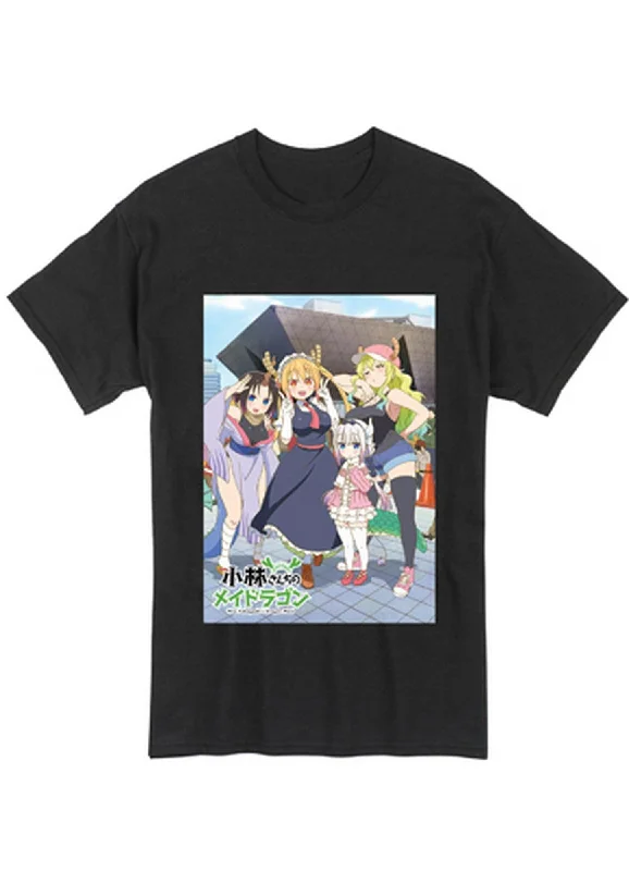 men's graphic print t-shirts -Miss Kobayashi's Dragon Maid S1 - Group Men's T-Shirt