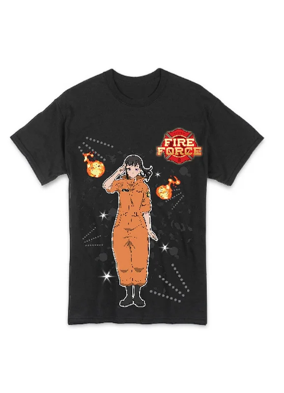 men's comfortable cotton t-shirts -Fire Force - Maki Oze Men's Black T-Shirt