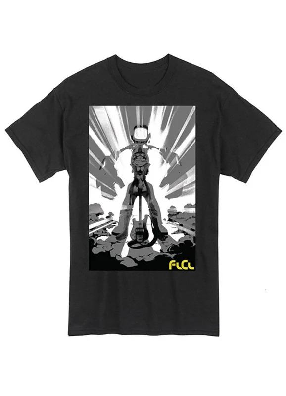 men's short sleeve t-shirts -FLCL - Backlit Haruko Haruhara & Canti T-Shirt