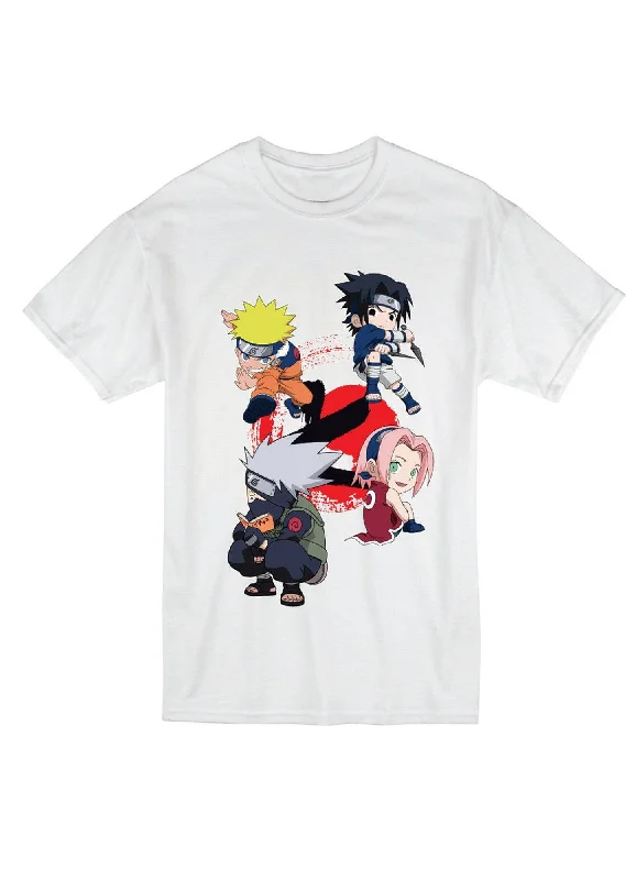 men's printed slogan t-shirts -Naruto - SD Squad 7 T-Shirt