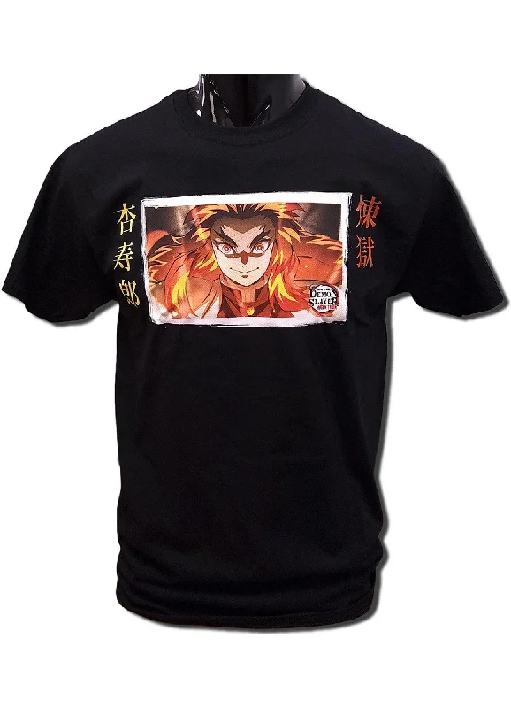 men's comfortable graphic tees -Demon Slayer Movie - Kyojuro Rengoku 2 T-Shirt