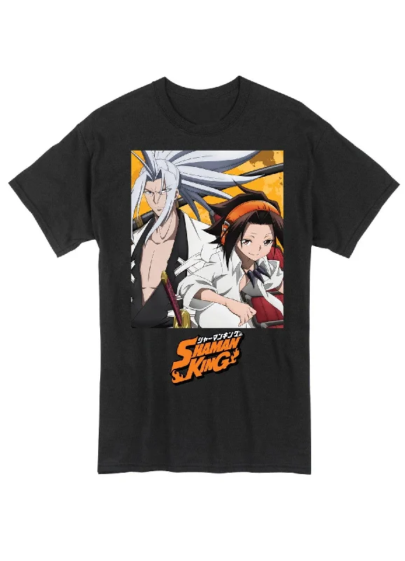 men's vintage graphic t-shirts -Shaman King - Teaser Visual Mens Tshirt