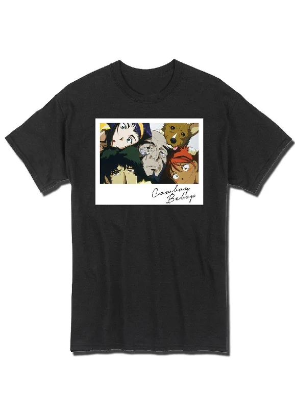 men's simple stylish t-shirts -Cowboy Bebop - Group Polaroid T-Shirt