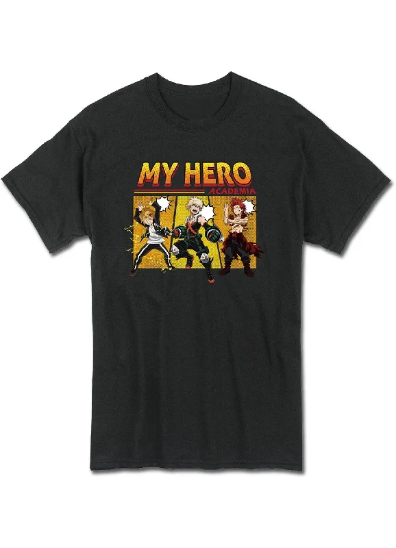 men's slim fit t-shirts -My Hero Academia S2 - Three Heroes Men's T-Shirt