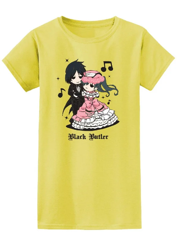 men's stylish t-shirts for casual wear -Black Butler - Sebastian Michaelis & Ciel Phantomhive Dancing Jr. T-Shirt