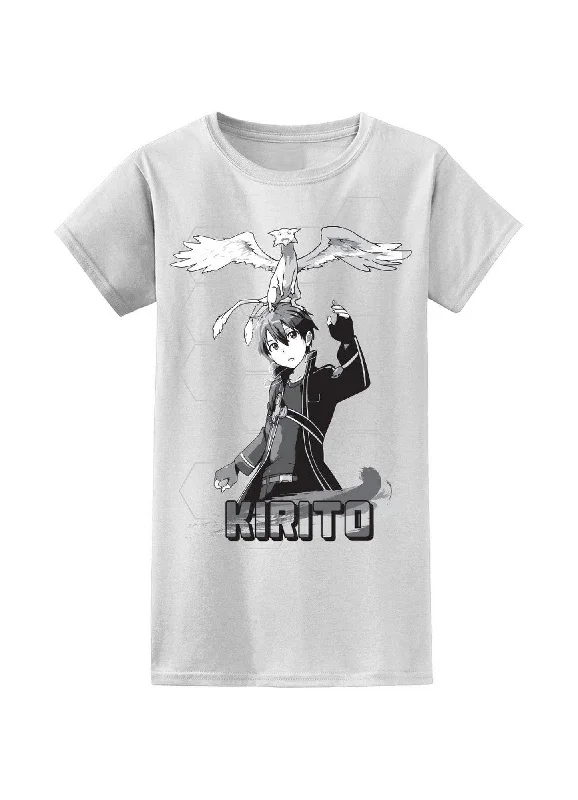 men's crewneck t-shirts -Sword Art Online - Kirito & Pina Jr. T-Shirt