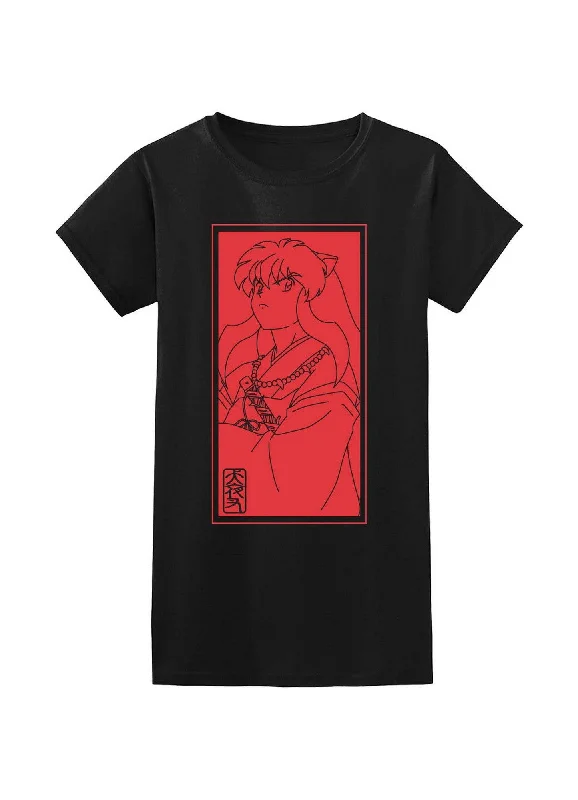 men's comfortable graphic tees -Inuyasha - Inuyasha Red Jr. T-Shirt