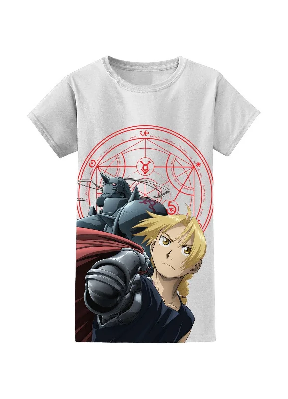 men's breathable cotton graphic t-shirts -Fullmetal Alchemist: Brotherhood - Al & Ed Jrs T-Shirt