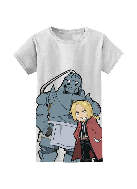 men's bold graphic t-shirts -Fullmetal Alchemist: Brotherhood - Roy Mustang & Edward Elric "Ed" Jrs T-Shirt