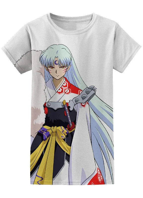 men's vintage graphic t-shirts -Inuyasha - Sesshomaru 2 Full Printed Jrs T-Shirt