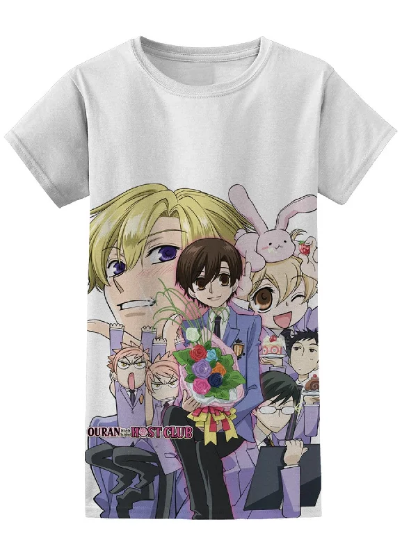 men's comfortable plain t-shirts -Ouran High School Host Club - Group 1 Sublimation Jrs T-Shirt