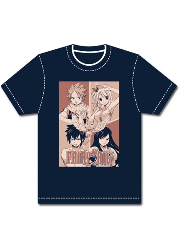 men's vintage graphic t-shirts -Fairy Tail - Group T-Shirt