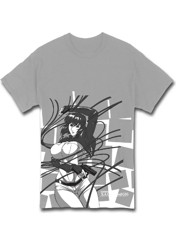 men's eco-friendly printed t-shirts -Ghost in The Shell S.A.C. - Wired Motoko Kusanagi T-Shirt