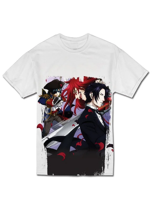 men's vintage t-shirts -Black Butler 2 - Ciel Phantomhive, Grell Sutcliff & Claude Faustus Men's T-Shirt