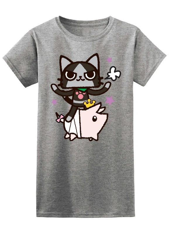 men's basic t-shirts -Airou From The Monster Hunter - Merorou & Poogie T-Shirt