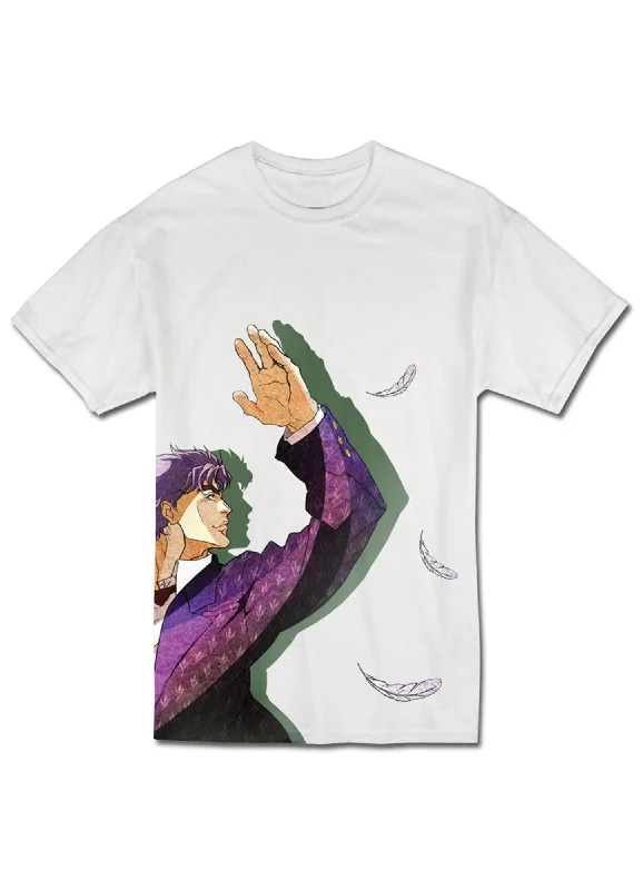 men's colorful t-shirts -Jojo's Bizarre Adventure - Jonathan Joestar Feathers Sublimation Men's T-Shirt