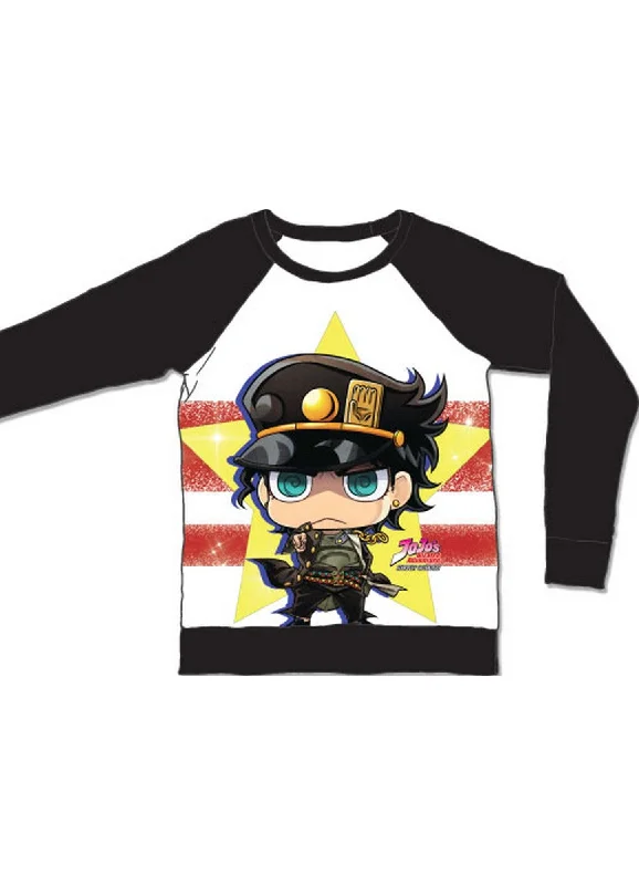 men's eco-friendly t-shirts -Jojo's Bizarre Adventure - Jotaro Kujo Long Sleeve Raglan Shirt