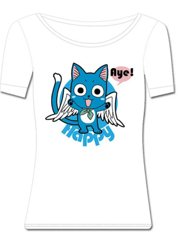 men's graphic print tees for casual wear -Fairy Tail - Happy Girl Style T-Shirt