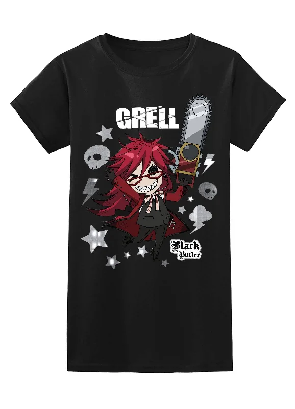 men's v-neck t-shirts -Black Butler - SD Grell Sutcliff Jrs T-Shirt