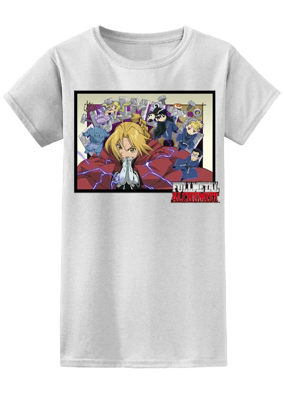 men's casual t-shirts -Fullmetal Alchemist - Edward Elric "Ed" And Minis Jrs Sublimation T-Shirt