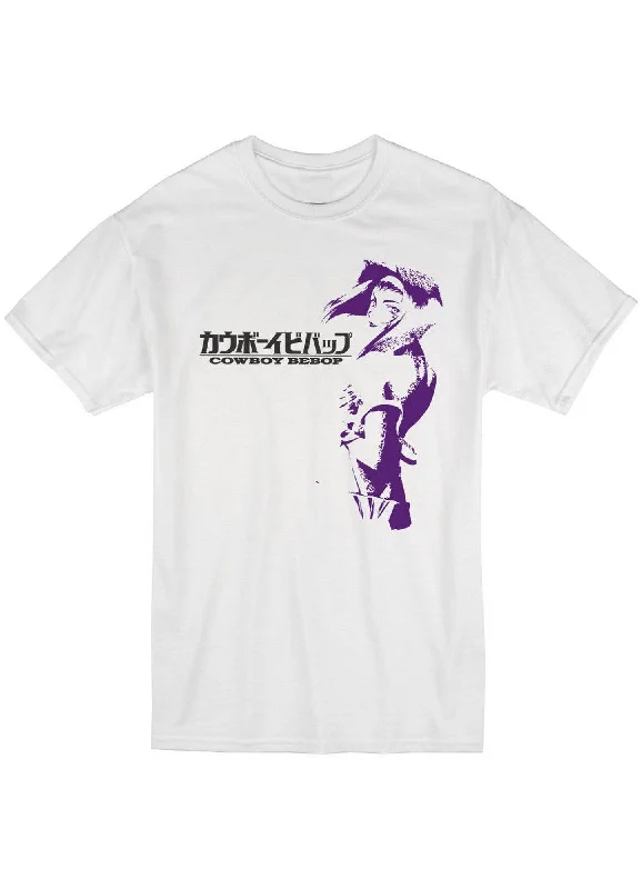 men's high-performance t-shirts -Cowboy Bebop - Faye Valentine Men's Screen Print T-Shirt