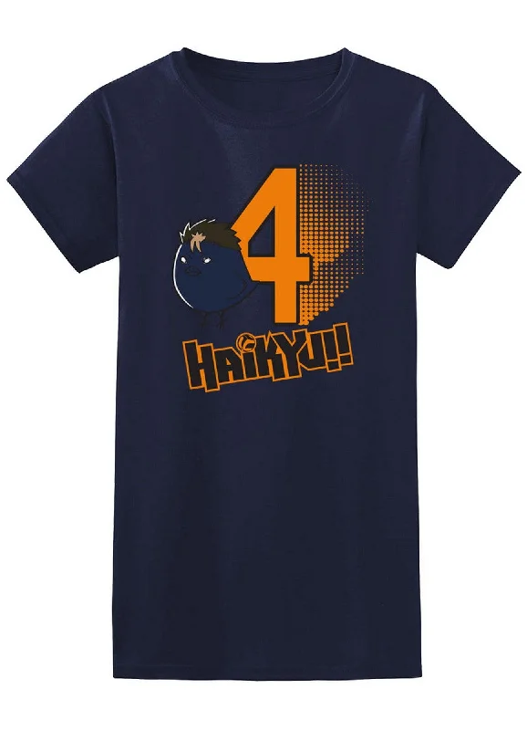 men's oversized t-shirts -Haikyu!! - SD Yu Nishinoya Crow Jr Screen Print T-Shirt