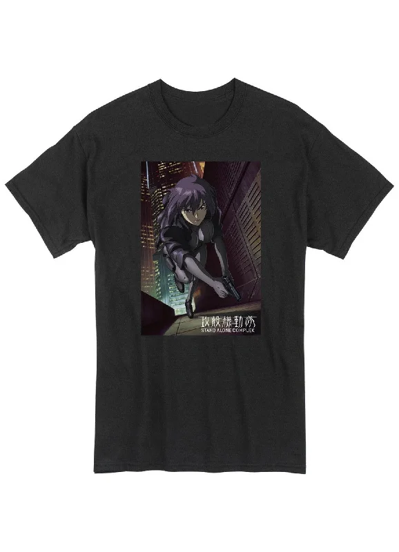 men's soft and breathable t-shirts -Ghost in The Shell - Motoko Kusanagi Charge Men's Screen Print T-Shirt