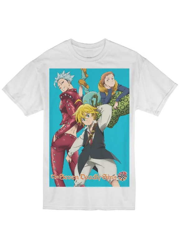 men's slim fit t-shirts -The Seven Deadly Sins - Meliodas, Ban, & King Men's Sublimation T-Shirt