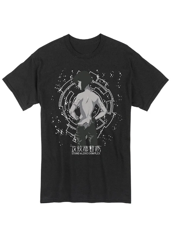 men's designer t-shirts -Ghost in The Shell - Motoko Kusanagi Men's Screen Print T-Shirt