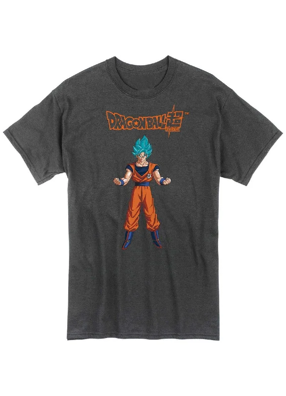 men's graphic design t-shirts -Dragon Ball Super - Super Saiyan Blue Son Goku Screen Print Men's T-Shirt