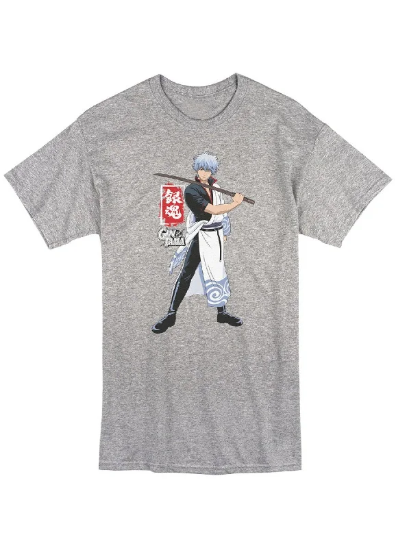 men's vintage print t-shirts -Gintama S3 - Gintoki Sakata Men's T-Shirt