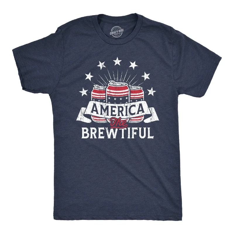 men's comfortable cotton t-shirts -America The Brewtiful Men's T Shirt