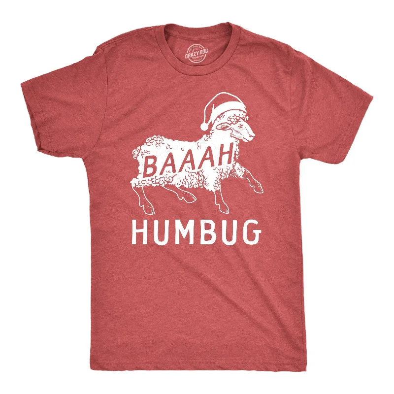 men's breathable cotton graphic t-shirts -Baaah Humbug Men's T Shirt