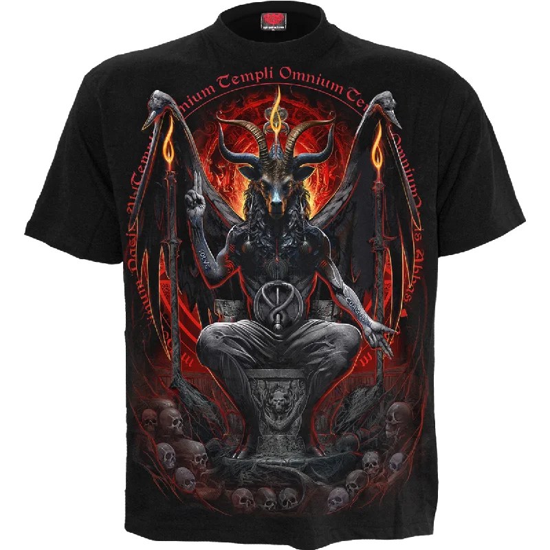 men's minimalist t-shirts -BAPHOMET - T-Shirt Black