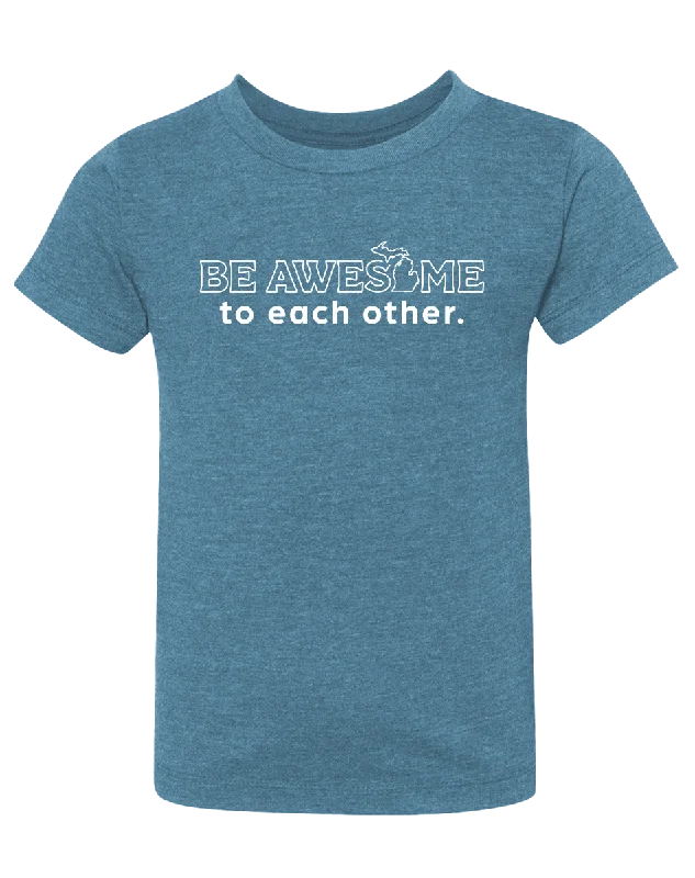 men's fashion-forward t-shirts -Be Awesome to Each Other Kids T-Shirt