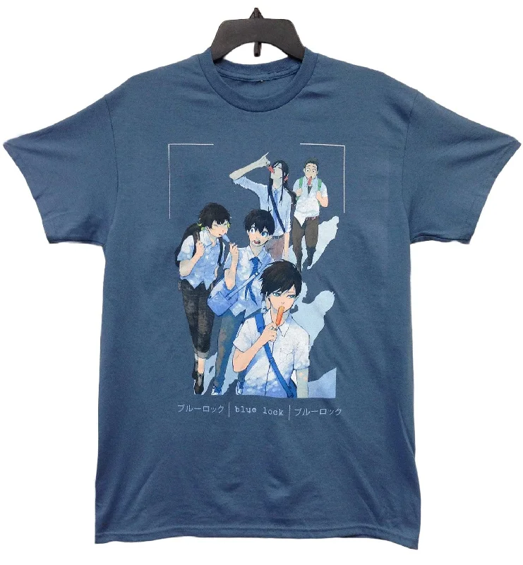 men's breathable cotton graphic t-shirts -BLUE LOCK (COMIC) - RIN ITOSHI, YOICHI ISAGI, MEGURU BACHIRA, JYUBEI ARYU, AOSHI TOKIMITSU MEN'S T-SHIRT