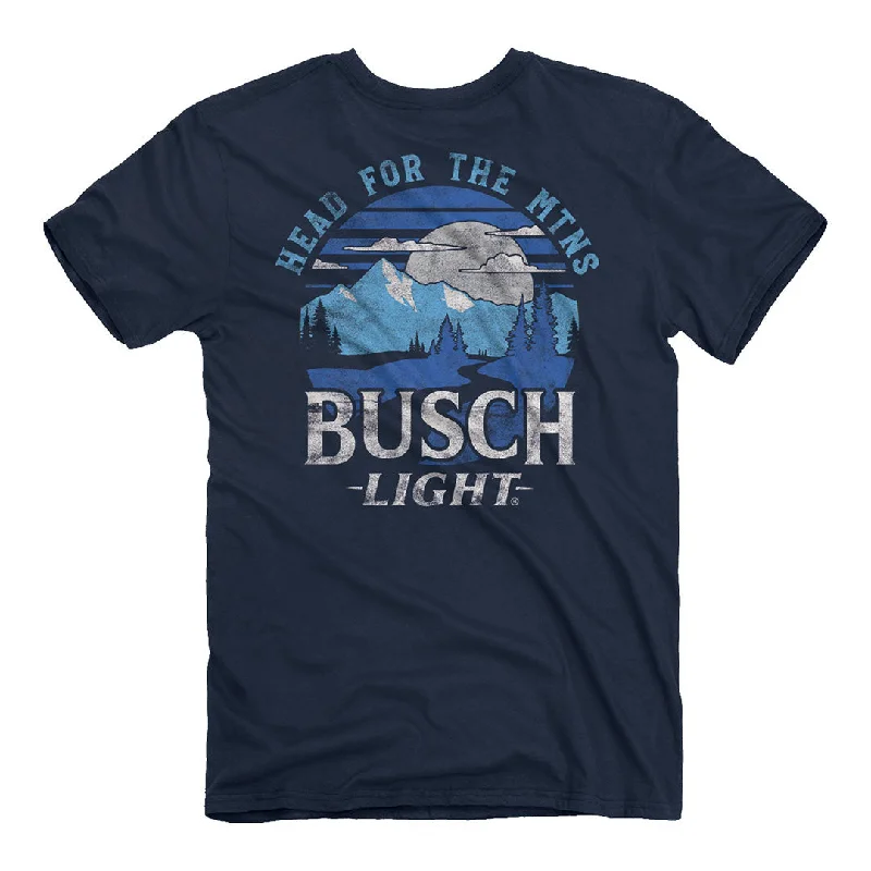 men's graphic slogan t-shirts -Busch Light - Cold Mountain T-Shirt