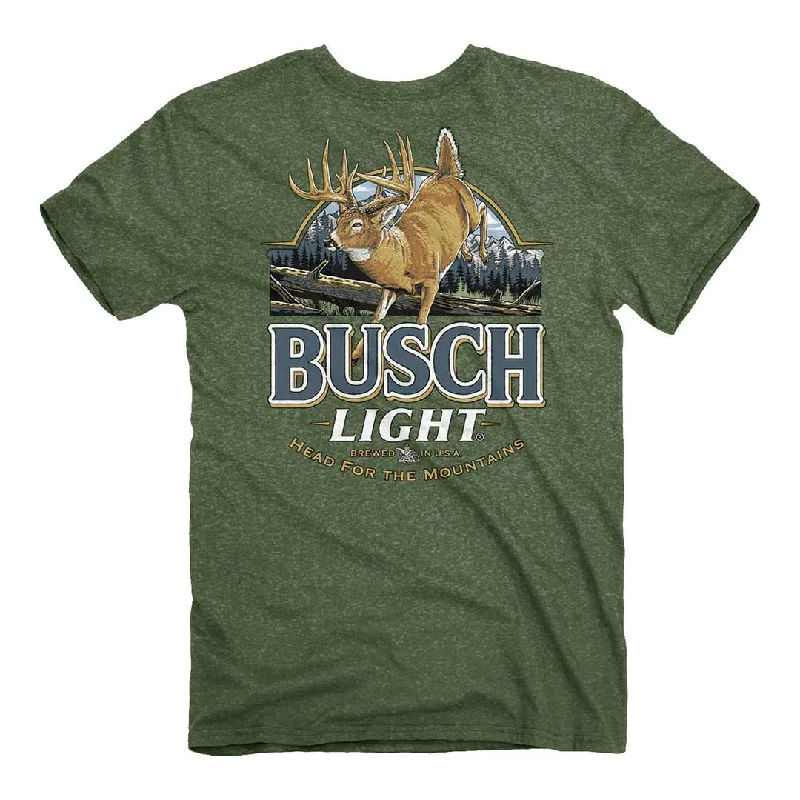 men's printed t-shirts -Busch Light - Deer Label T-Shirt