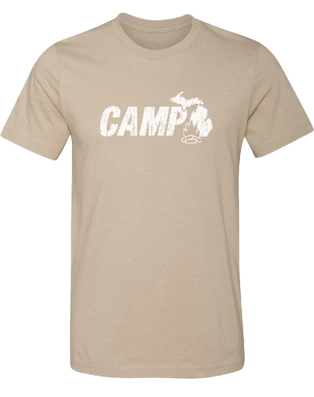 men's slim fit t-shirts -Camp Michigan Unisex T-Shirt