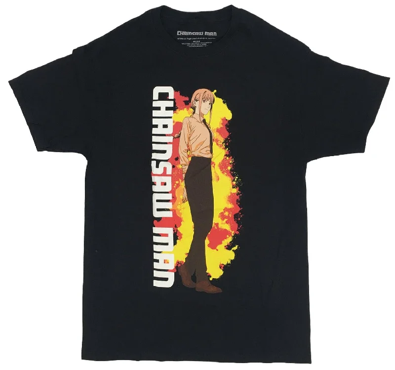 men's summer graphic t-shirts -CHAINSAW MAN - MAKIMA MEN'S T-SHIRT