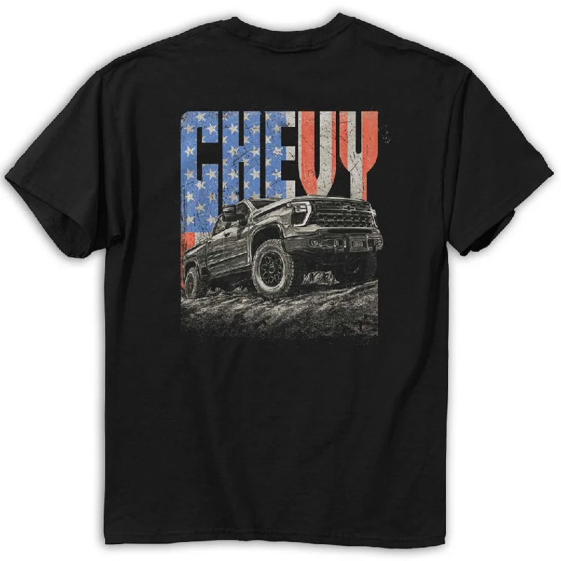 men's colorful graphic tees for summer -Chevrolet - Like a Rock T-Shirt